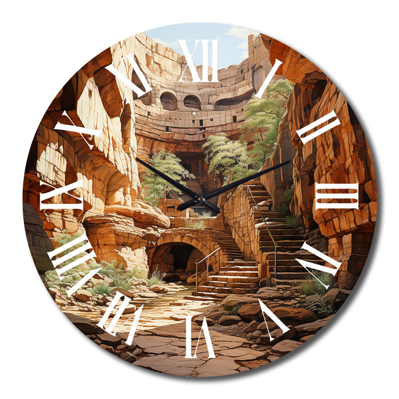 Horloge murale Canyon Passage Pointillism I, Grand