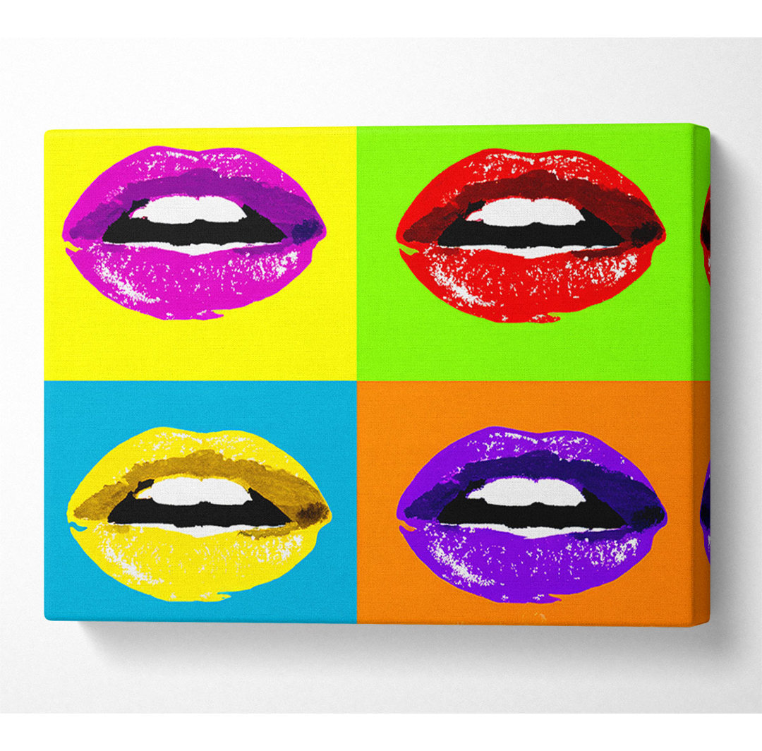 Lebendige Pop-Art-Lippen - Druck