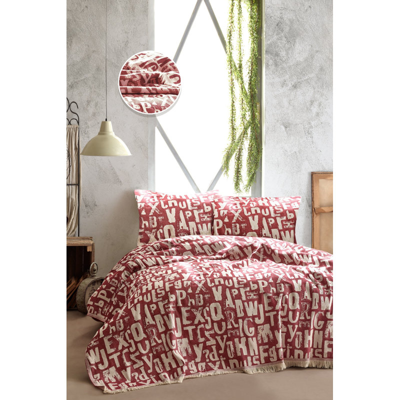 Housse de couette 100% coton Alcazar, Rouge