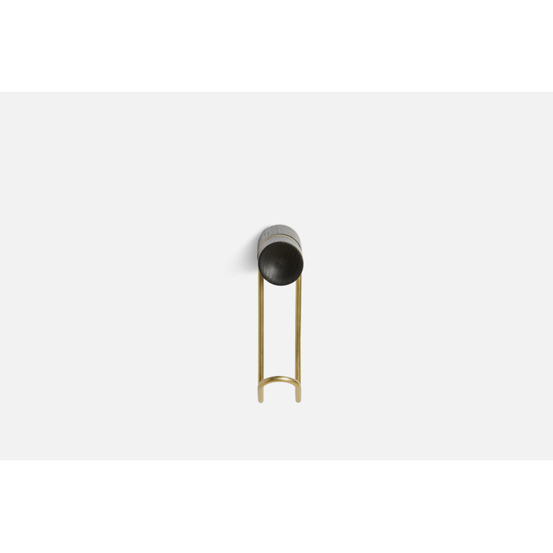 Around Wall Hanger (Small), Black/Satin Brass