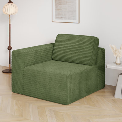Upholstered Corduroy Accent Chair