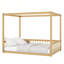Lit en bois d'hévéa avec clôture Canopy-1165149539