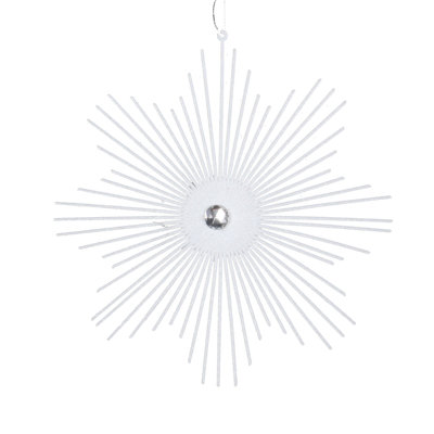 6.5" Glitter Snowflake Burst Ornament