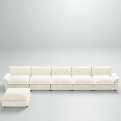 Wynter 6-Piece 189.7" Upholstered Chenille L-Shape Sectional by Ebern Designs