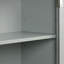 Grande armoire de rangement pour salle de bain, armoire de rangement autoportante avec tiroir et tablette réglable, panneau de fibres à densité moyenne avec finition peinte, gris-1025459861