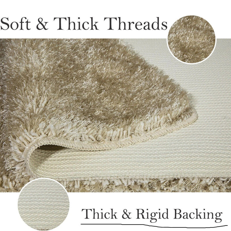 Polypropylene Plastic Non-Slip Bath Mat, Cream