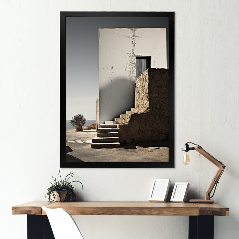 Harmonie des éléments, minimalisme, paysage III, sur toile, Cadre photo noir simple, H 44 po x l 34 po x P 1,5 po
