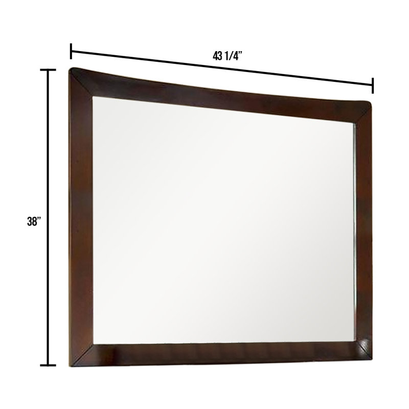 Miroir Mennie au fini cerisier brun