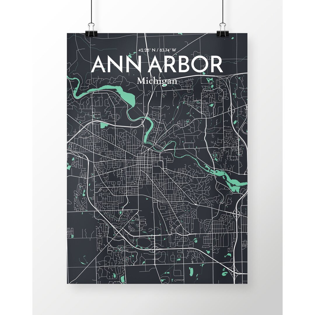 Poster Ann Arbor City Map