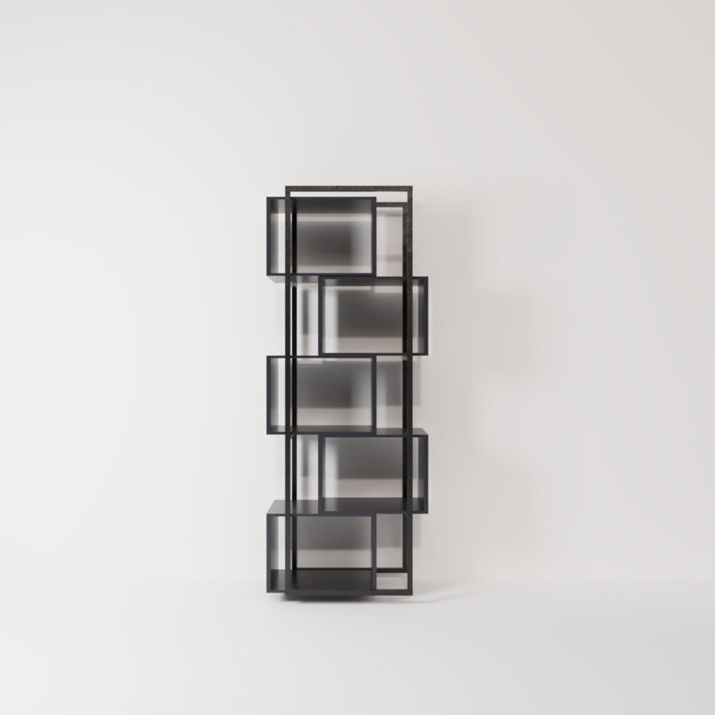 Aliona 70cm W Metal Shelving Unit, Black
