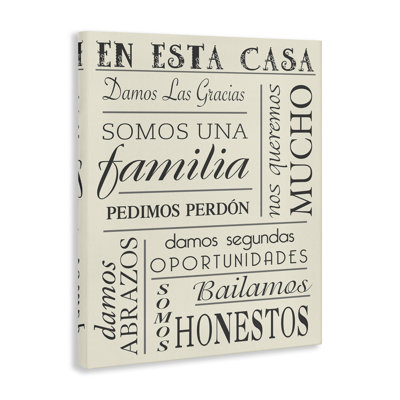 En Esta Casa Familia Canvas Wall Art by SD Graphics Studio