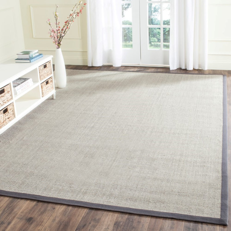 Tapis Dollard en fibre de sisal unie avec latex uni, Rectangle de 10 pi x 14 pi
