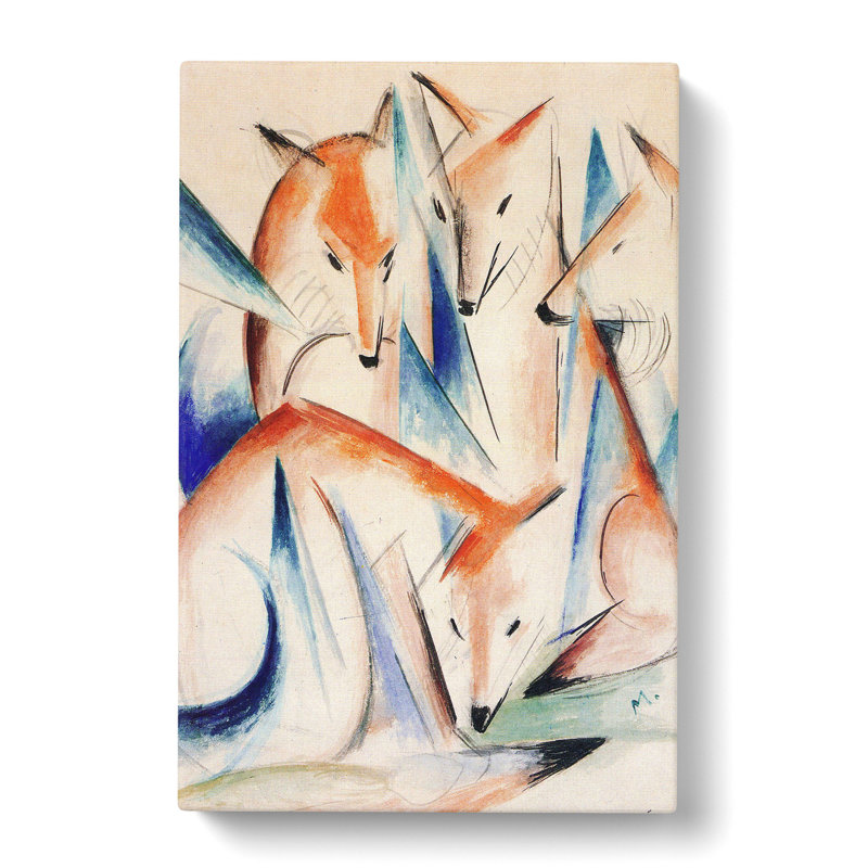 Group Of Foxes by Franz Marc - Wrapped Canvas, 60cm H x 40cm W x 3cm D