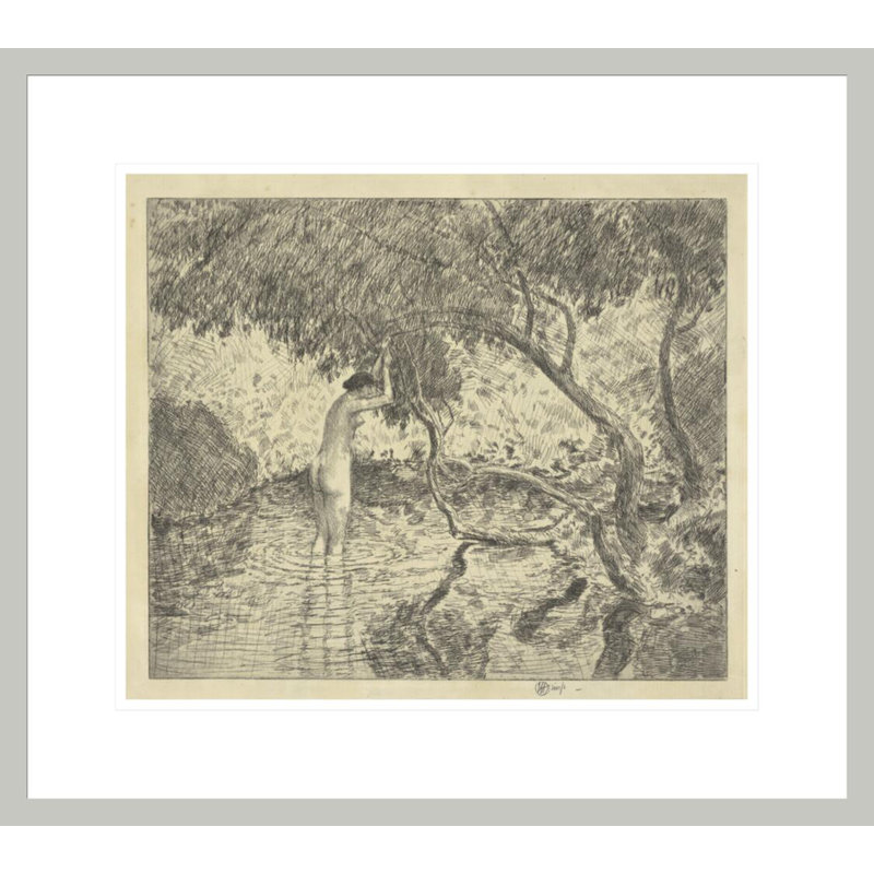 «The Willow Pool» par Childe Hassam - impression giclée encadrée, 17,75 po H x 19,95 po L