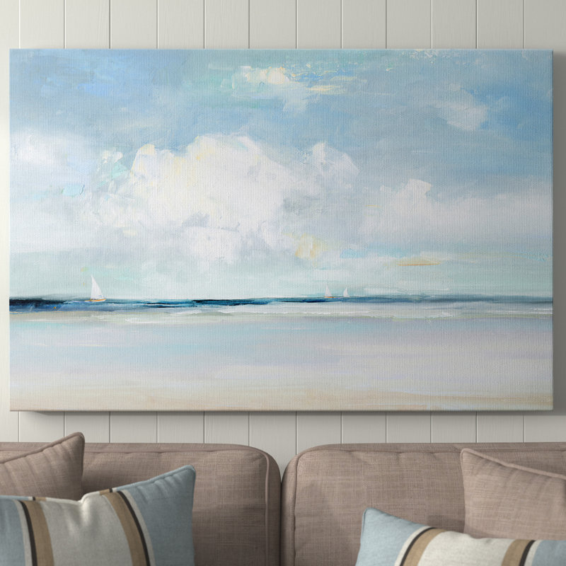 Brise d'été - peinture sur toile tendue, H 48 po x l 32 po x P 1 po