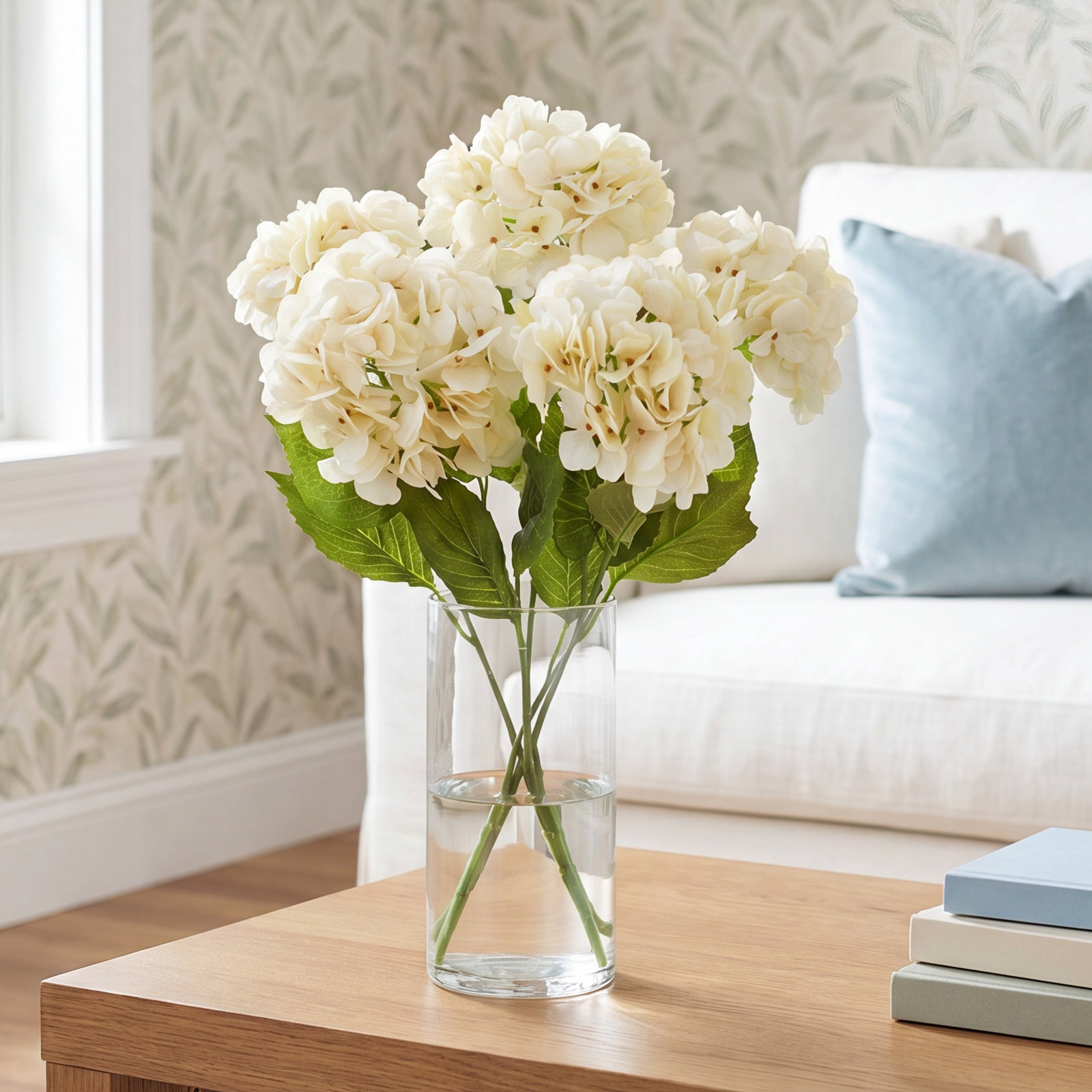 Addison Hydrangea Stems, Cream