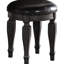 Meuble-lavabo de luxe en gris avec miroir en bois et tiroirs - Tabouret inclus avec rangement contemporain en bois antique