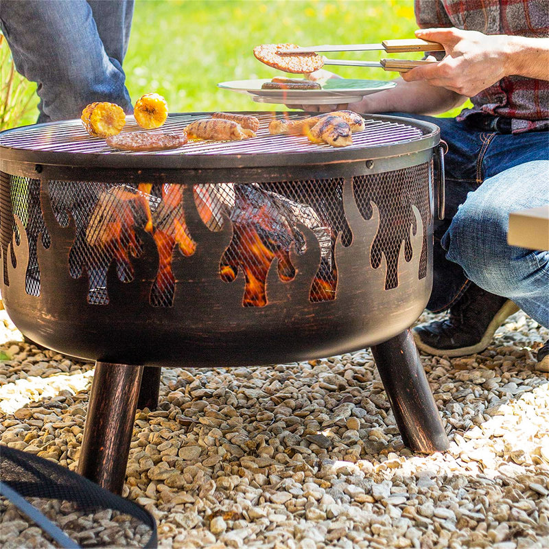 Bulle Round Steel Wood Burning Fire Pit