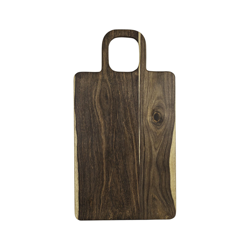 Foreside Home & Garden Wide Handle Cutting Board Natural Sheesham Wood