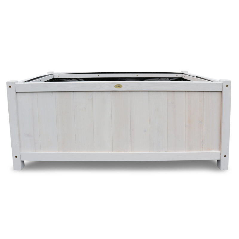 Wood Elevated Planter, 35cm H x 79.5cm W x 46.5cm D