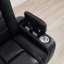 Fauteuil inclinable électrique de 38,5 po en cuir respirant avec accoudoirs carrés avec accoudoirs de rangement et appui-tête électrique-1634100692