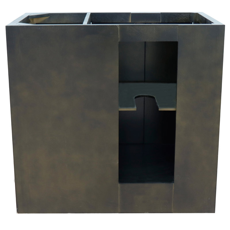 Base de meuble-lavabo simple 36 po Bellaterra, Brun cendré