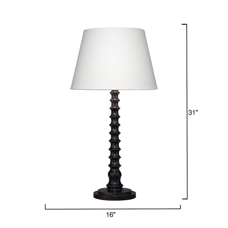 Foteini Wood Table Lamp with Linen Shade