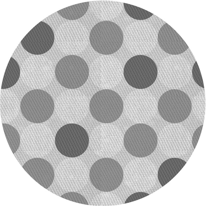Tapis gris tissé à la machine, Carré 3 pi