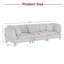 3 - Piece Upholstered Corduroy Modular Sectional with Pillow Back and Solid Wood Legs-1460685231