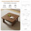 Table basse Mid-Century moderne en bois pour le salon, table d'appoint réglable gratuite, ensemble de 2-398776097