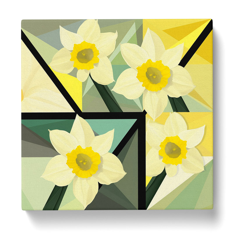 Daffodil Geometric No.1 - No Frame Print, 50cm H x 50cm W x 3cm D
