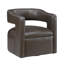 Fauteuil pivotant moderne en similicuir avec dossier arrondi-1099017101