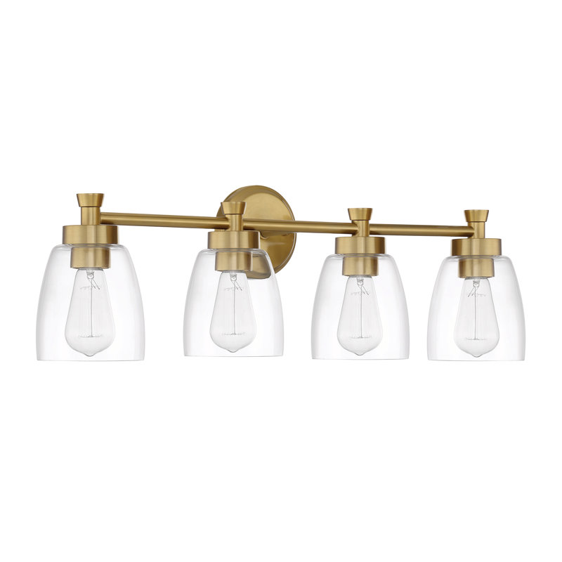 Éclairage pour meuble-lavabo 4 lumières Amaure, Laiton