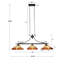 Luminaire suspendu 3 lumières Wilmot Mission