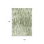 Tapis extérieur lavable abstrait vert et ivoire 10 pi x 14 pi
