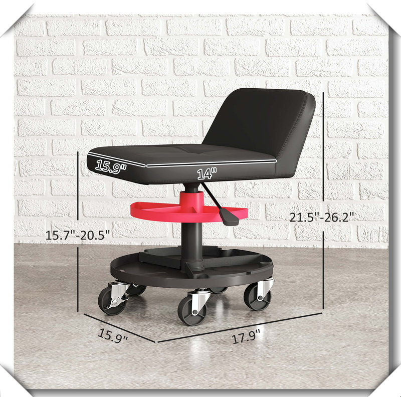 Tabouret de garage avec roulettes