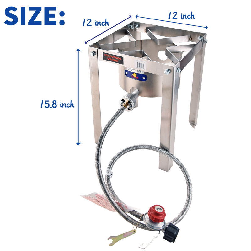 Poêle d'extérieur au propane haute pression à un brûleur Arc