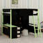 Lit mezzanine en bois avec bureau-72435237