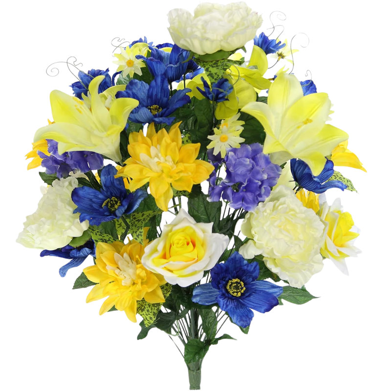 Plaque de remplissage artificiel mixte 36, Jaune / Bleu / Crème