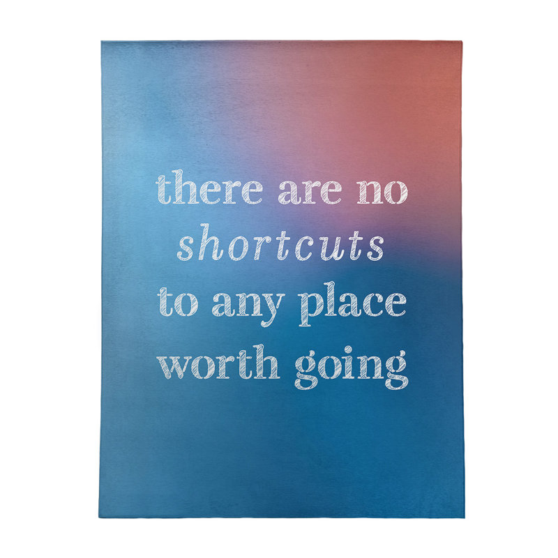 Quotes Chenille Indoor Rug, Rectangle 5' x 7'