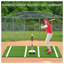 Tapis de baseball de qualité supérieure 10 pi x 3,8 pi - Gazon en polypropylène blanc et vert pour l'entraînement intérieur et extérieur