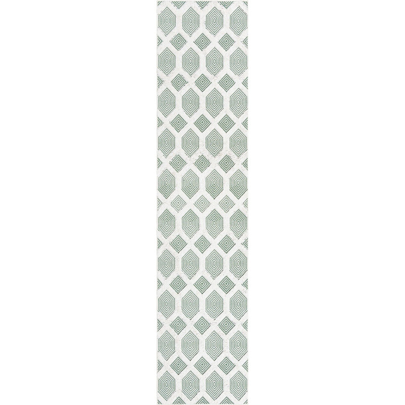 Mishti Cotton Geometric Indoor Rug, Runner 2'7" x 12'