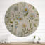 «Blossoming Pastel Wildflowers On Light Blue VI», impression d'art mural en bois Bouquet floral-781714941