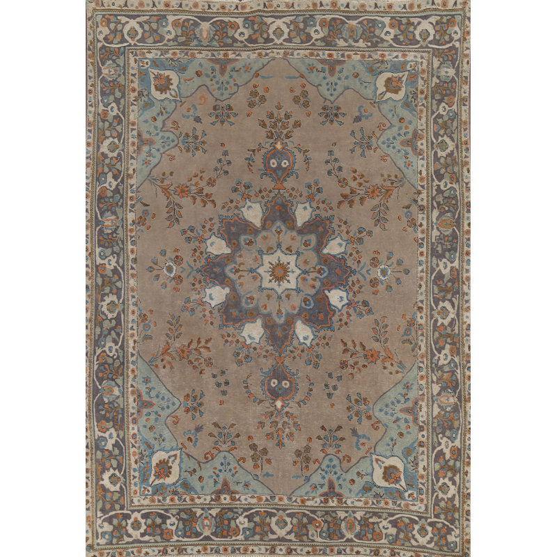 Tapis brun traditionnel rétro 8 x 11