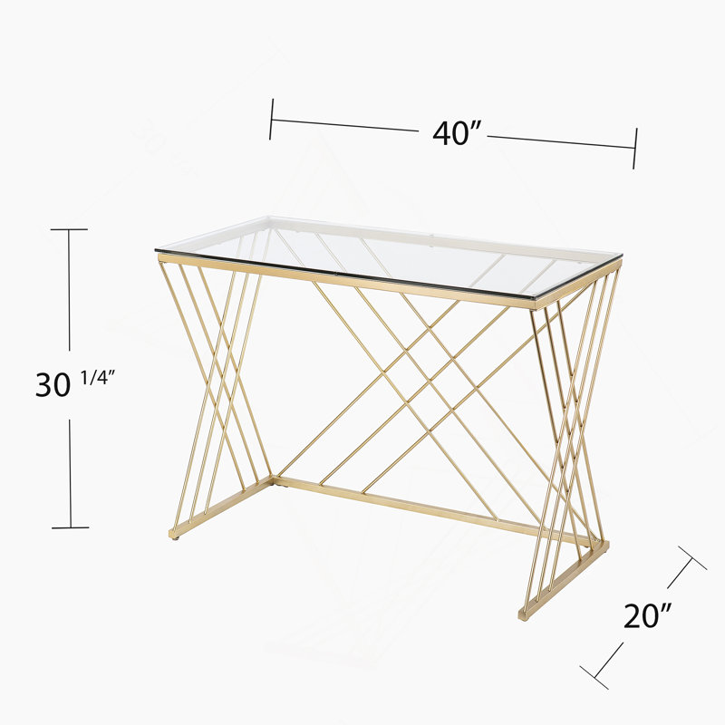 Bureau moderne avec plateau en verre