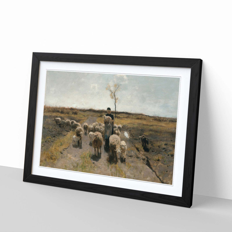 Anton Mauve - Single Picture Frame Painting, Black