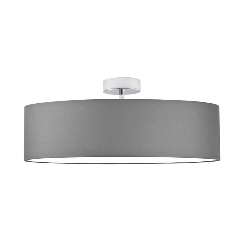 Audriona Semi Flush Mount, Chrome, 30cm H x 50cm W x 50cm D, Grey
