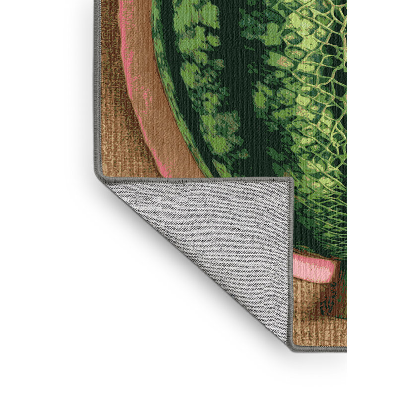  Tapis lavable Crenshaw Melon, Carré 7 pi