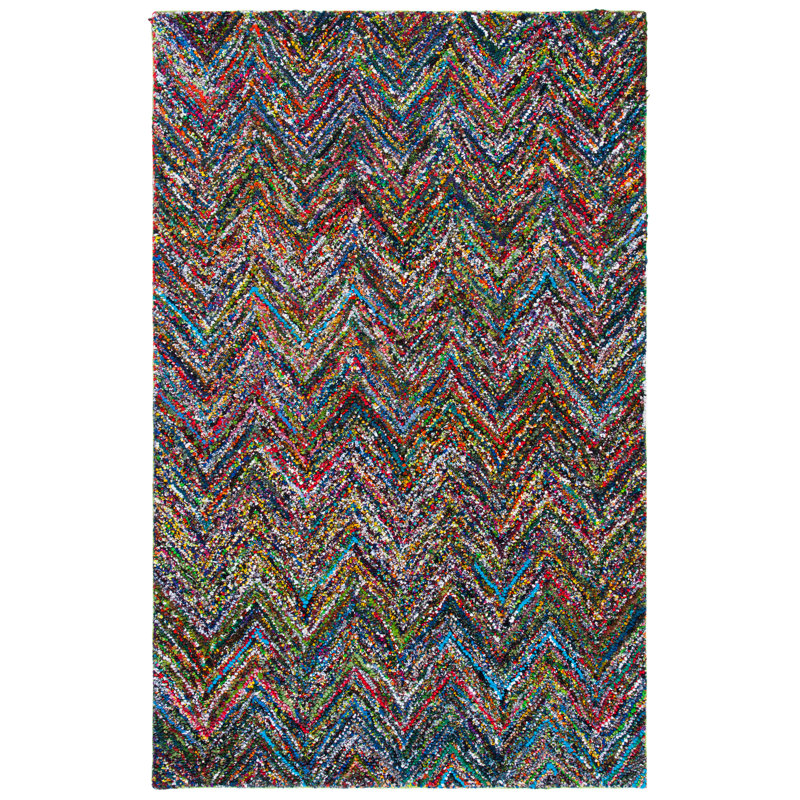 Tapis rouge / bleu / multicolore Nantucket, Rectangle 6 pi x 9 pi