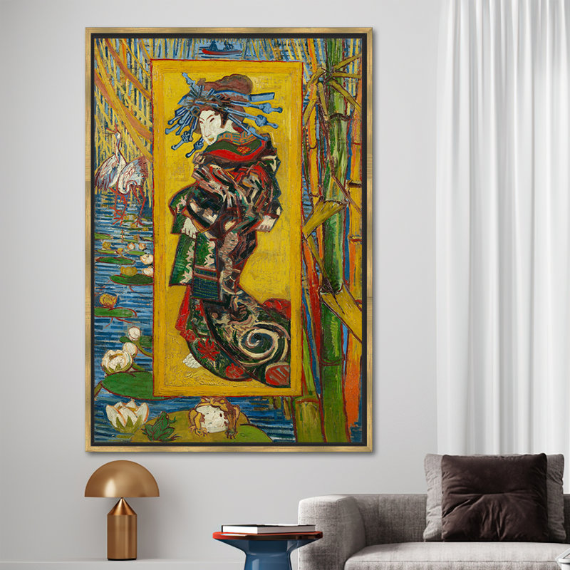 Print on Canvas, 25 cm H x 35 cm W, Framed Print without Mat, Gold